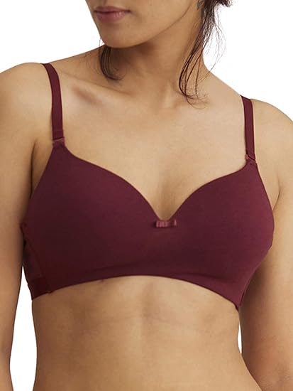 NYKD Women’s Cotton Lightly Padded Seamless Wire-Free Everyday T-Shirt Bra 3,4th Coverage, Daily Use – NYB002